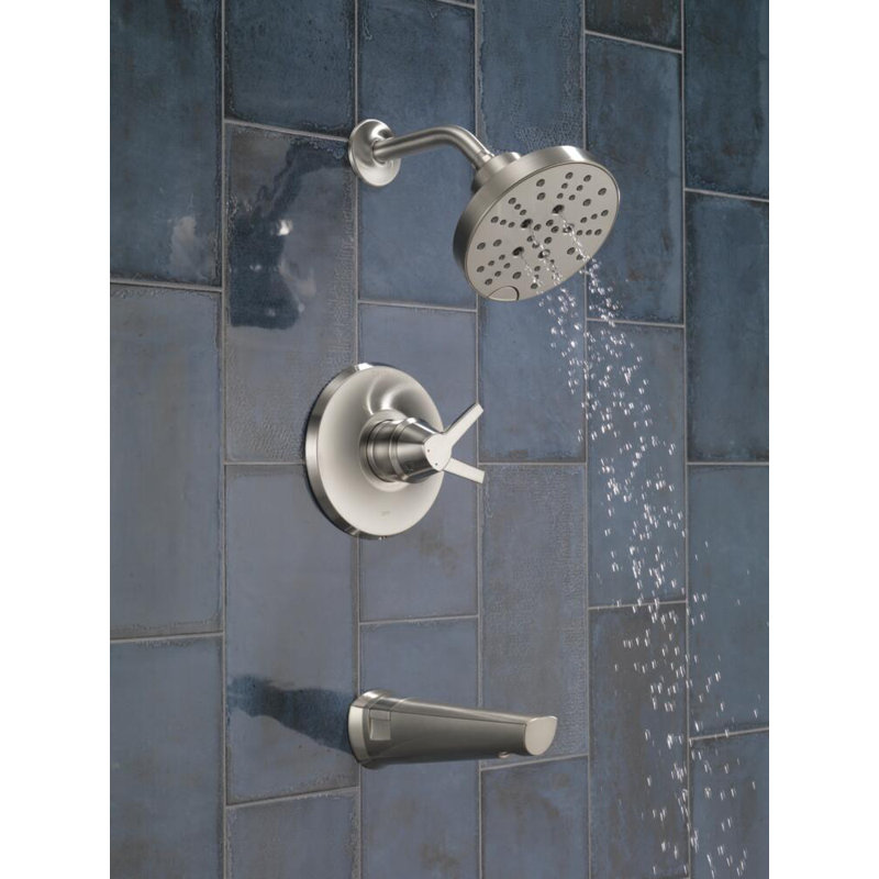 Galeon Tub and Shower Faucet, Lumicoat Stainless