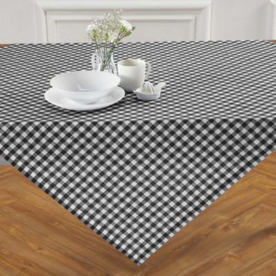 Gingham Check - 100% Pure Linen Table Throw