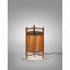 Kando - Lampe sur pied d'extérieur P / 76 - Bois de teck - Cordon nautique - Abat-jour sable