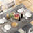 Dining Table Set For 4, 43.3" Kitchen Table And Chairs Set Of 4, 5-Piece Industrious Wood Dining Room Table Set With 4 Upholstered PU Leather Chairs For Small Space, Breakfast Nook, Apartment-1898103681-1898103707-1898103684