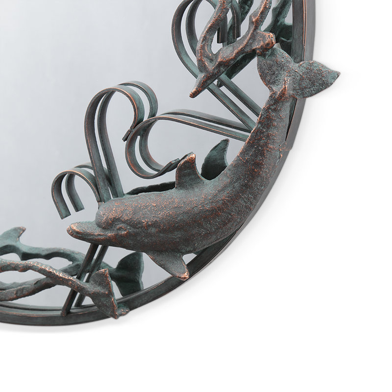 Dolphin Trio Round Wall Mirror