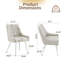 Chaise de salle à manger rembourrée en cuir moderne avec dossier capitonné à losanges - confortable et élégante pour la salle à manger, le bureau et le café (ensemble de 2)-528667148-528667144-528667150