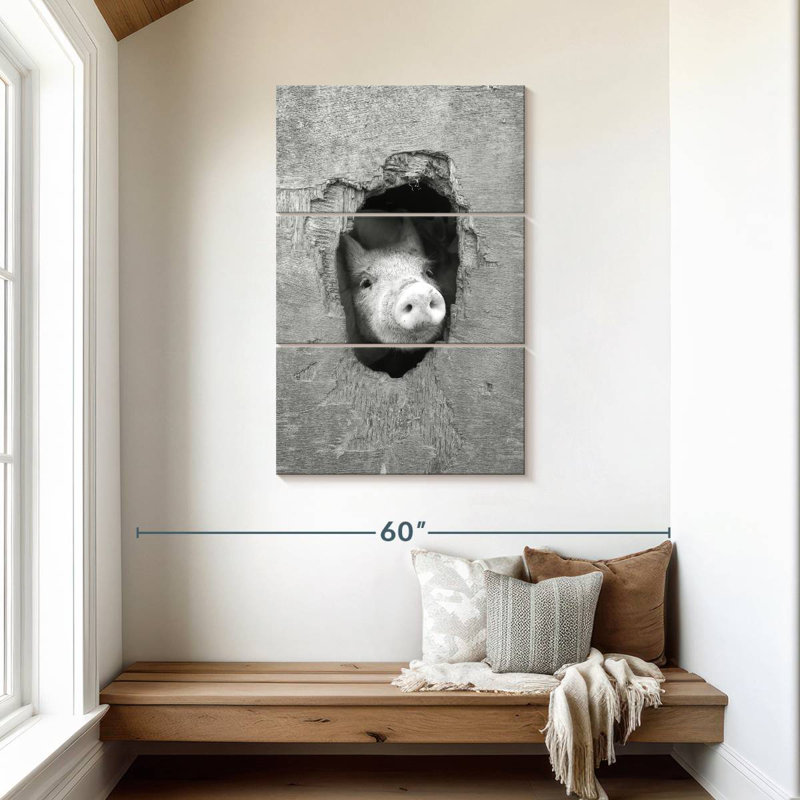 Brampt Peeking Pig, 45" H x 28" W
