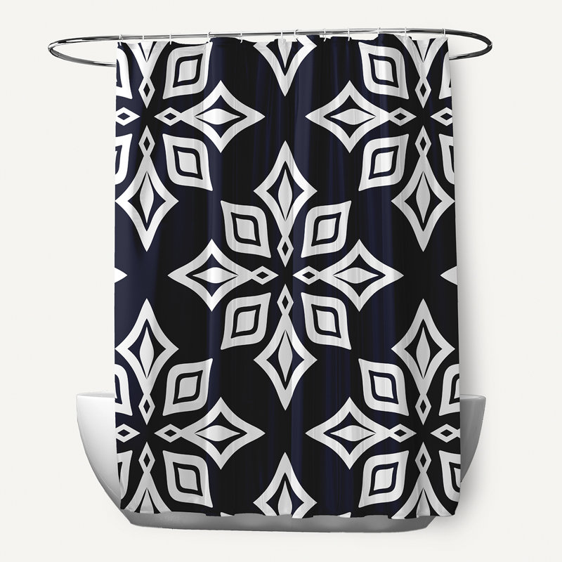 Rideau de douche simple Eastbourne, Bleu marine