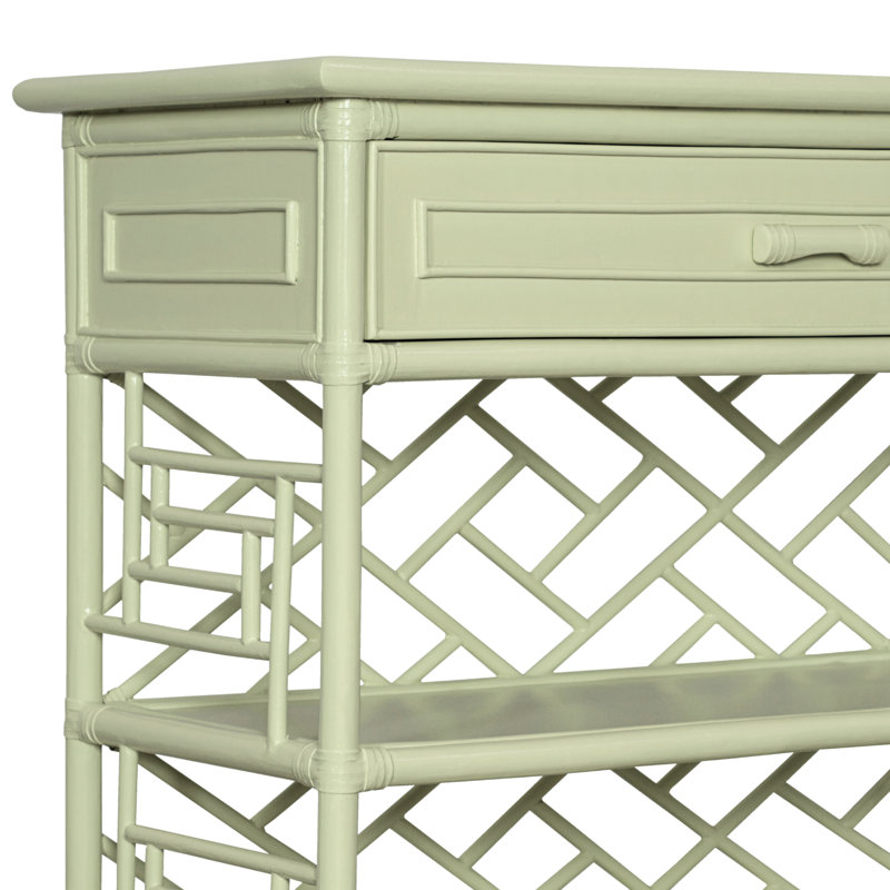 Chippendale End Table, Celery Green