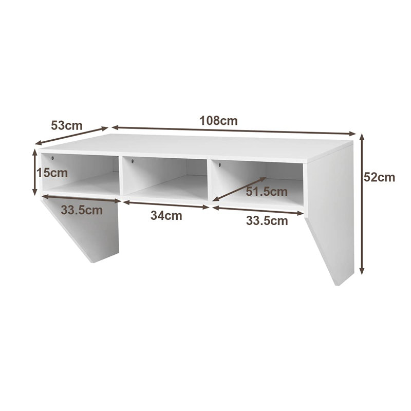 Fowz Floating Desk, White