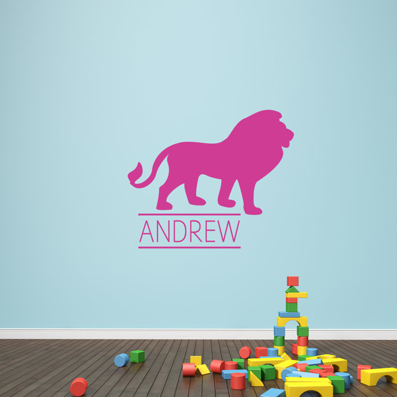 Adhésif décoratif lion, Rose vif, Oui