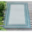 Tapis intérieur / extérieur bleu à motif géométrique Bugbee-1971903398