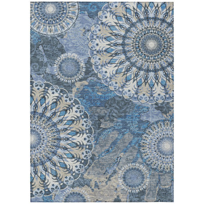 Machine Washable Indoor/Outdoor Norrell ACN2335 Paisley Rug