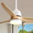 56 Inch Ceiling Fan Light With 6 Speed Remote Energy-Saving Dc Motor Matte White