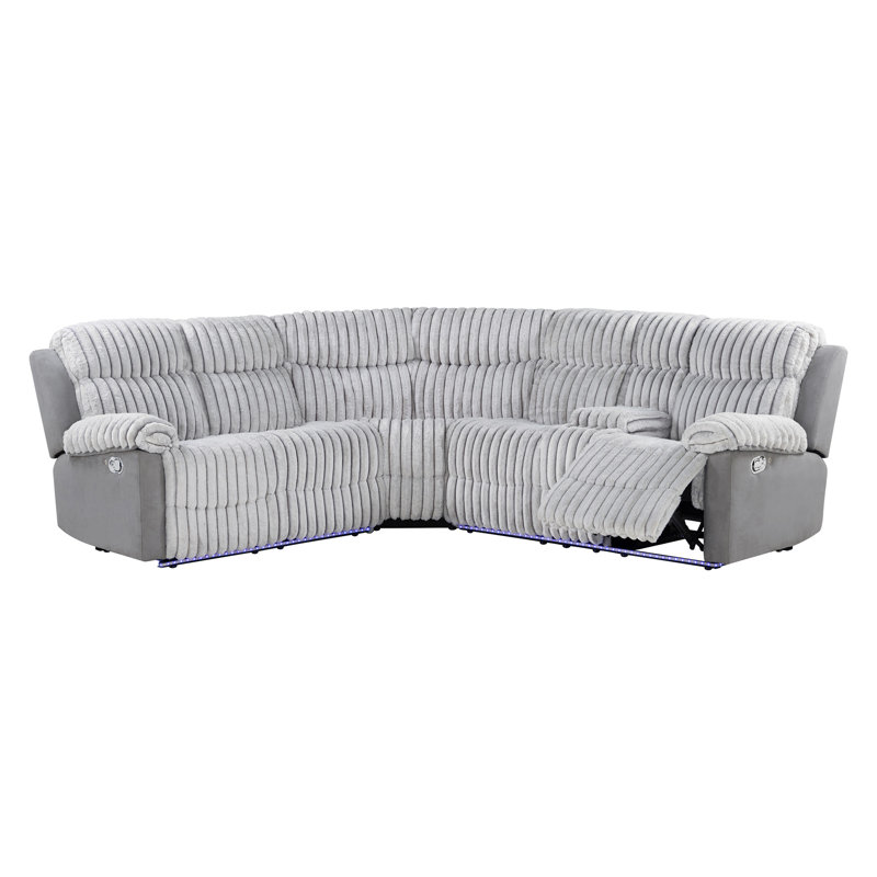 Bruni Grey Sectional With LED