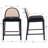 Modern Bar Stools Upholstered Counter Stools With Rattan Backrests And Wood Legs Kitchen Stools For Island-2019909511-2019909512