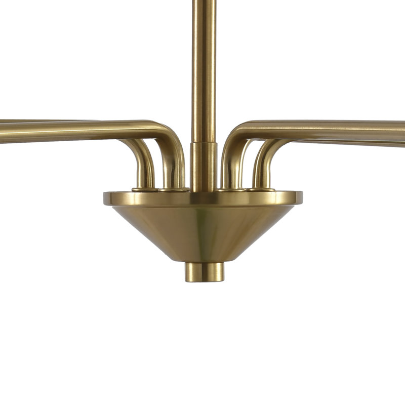 6-Light Chandelier, Or rose