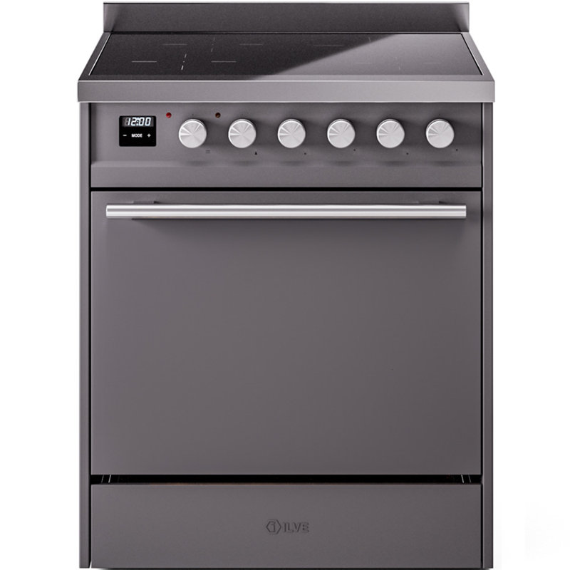 Cuisinière à induction 30 po ILVE Professional Plus II, Graphite mat / acier inoxydable