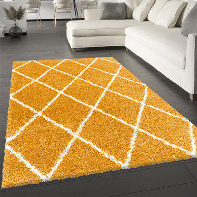 Geometric Shag Area Rug