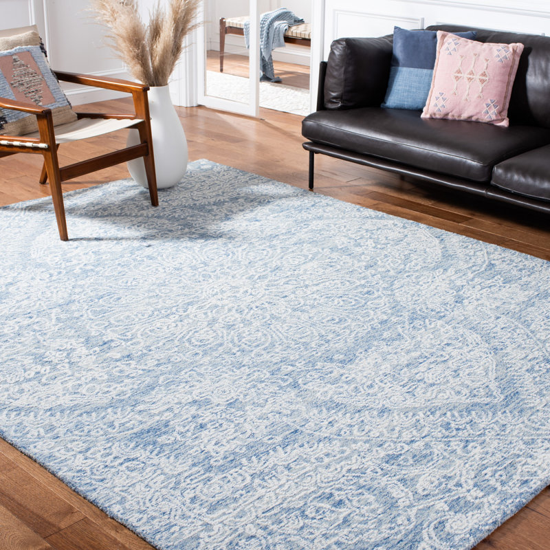 Metro Hand Tufted Indian Wool And Cotton With Latex Oriental Rug, Rectangle 8' x 10'