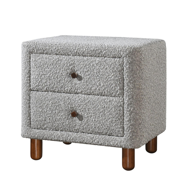 Table de chevet Cleo Grey Boucle
