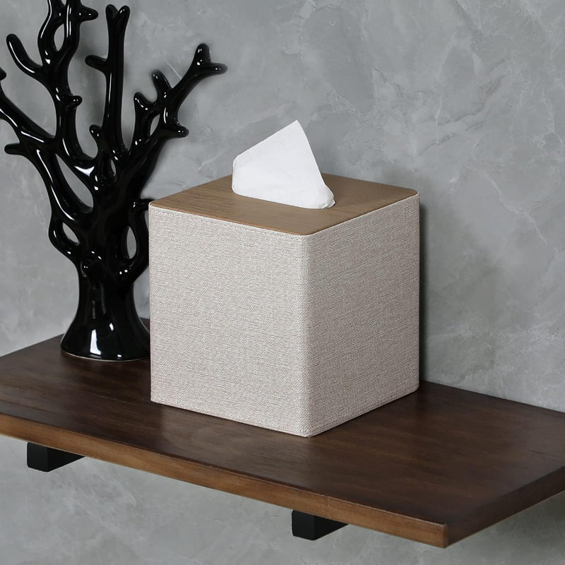 Tissue Box Cover, Beige