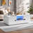 Modern High Glossy Rectangle Coffee Table With 2 Cabinets, One Drawer, 16 Colour Led Lights And A Open Shelf-505420713