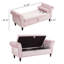 Repose-pieds rectangulaire en velours avec rangement multifonctionnel-1437747987