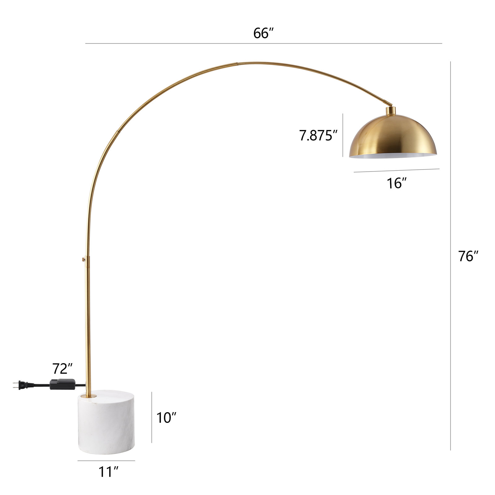 Chandrine Base Floor Lamp, Gold
