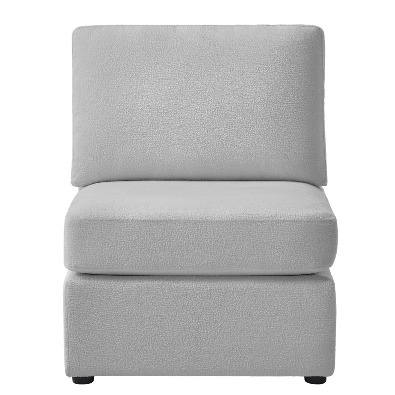 Chauncy  Armless Chair  Gray, Gray, 34.07" H x 27.07" W x 33.07" D