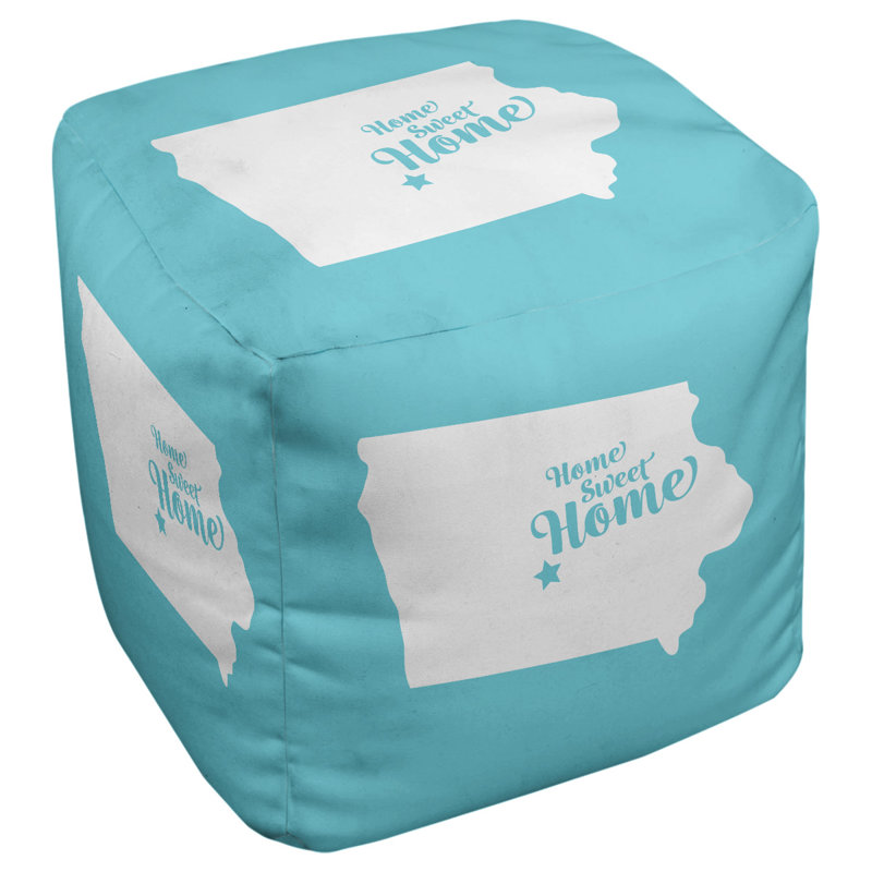 Repose-pieds cubique du moines home, Bleu sarcelle