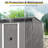 8Ft X 6Ft Outdoor Metal Storage With Lockable Sliding Doors And Transparent Plate For Garden, Lawn-123924918