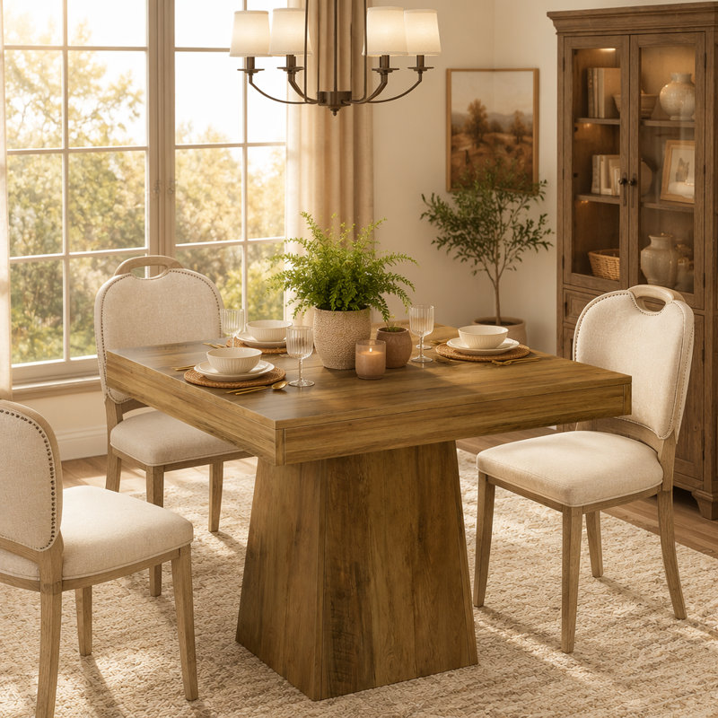 Table de salle à manger, Brun