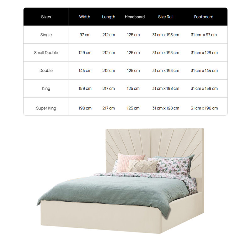 Addilee Upholstered Panel Bed, Asphalt, Double (4'6)