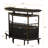 Bar Unit For Liquor, 4 Tier Home Bar Cabinet With Storage Shelves And Footrest, Corner Mini Bar Table With Wine Glass Holder For Home/Kitchen/Bar/Pub, Black