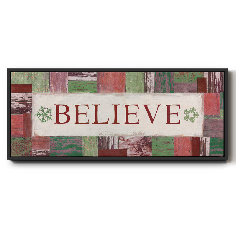 Believe - toile encadrée, H 20 po x l 50 po