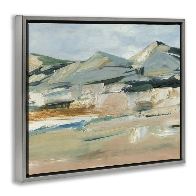  «Neutral Hued Mountains», art mural encadré sur toile flottante par Ethan Harper, H 17 po x l 21 po
