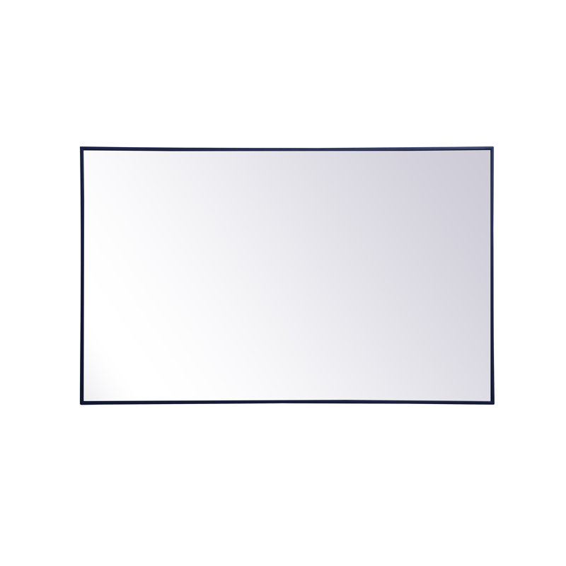 Sabine Metal Rectangle Wall Mirror, 48" x 30", Blue