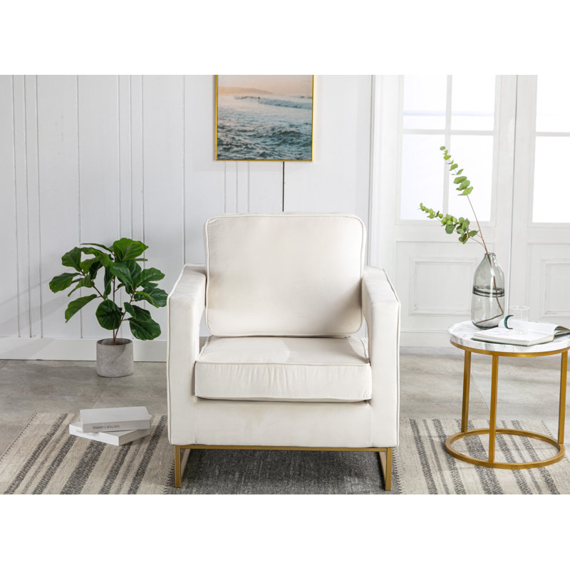 Fauteuil l 33,5 po, Crème, crème