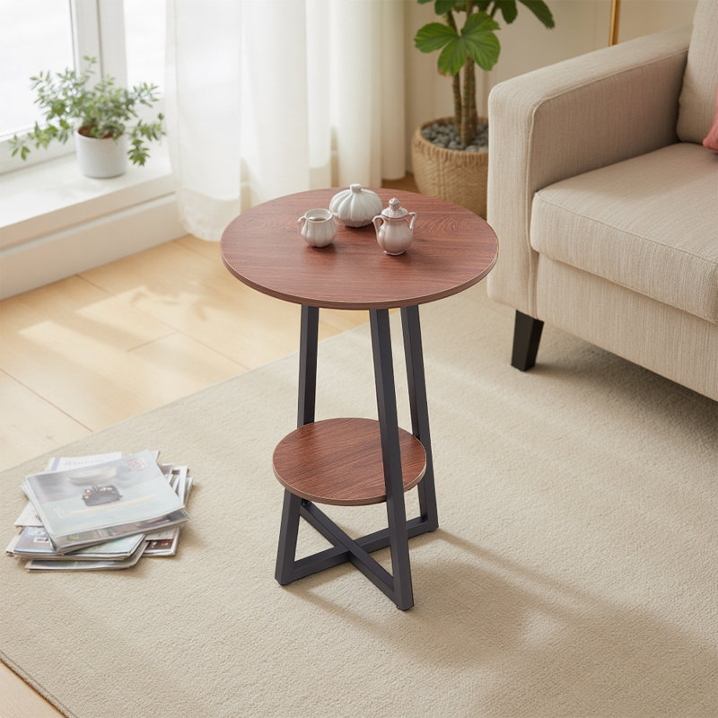 Tray Top Cross Legs End Table