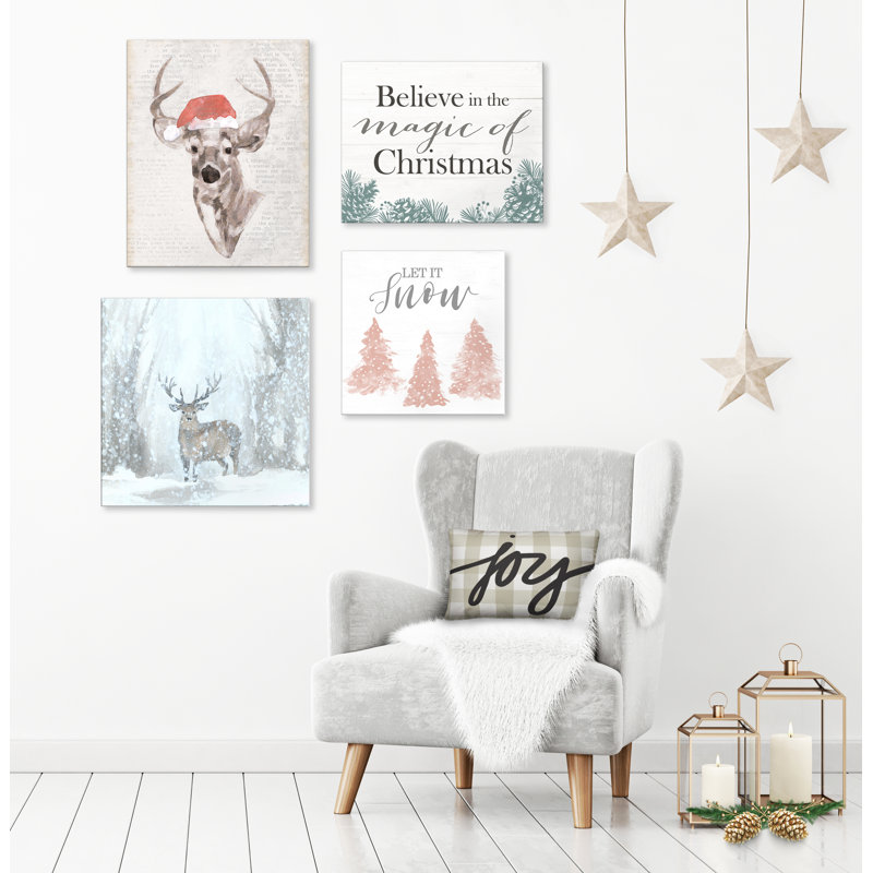 « let it snow », reproduction d’art textuel sur toile