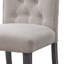 Chaise d'appoint en lin beige et gris, ensemble de 2
