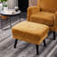 Upholstered Wingback Chair with Footstool-421907154