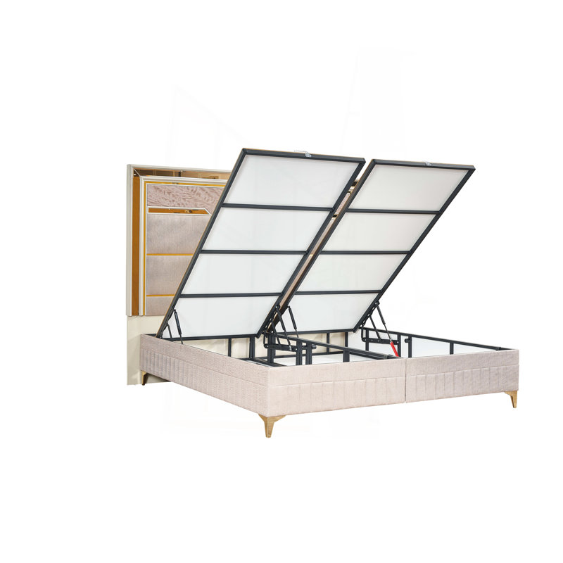 Ensemble de chambre à coucher tapissier pour lit très grand 4 pièces Modern Style