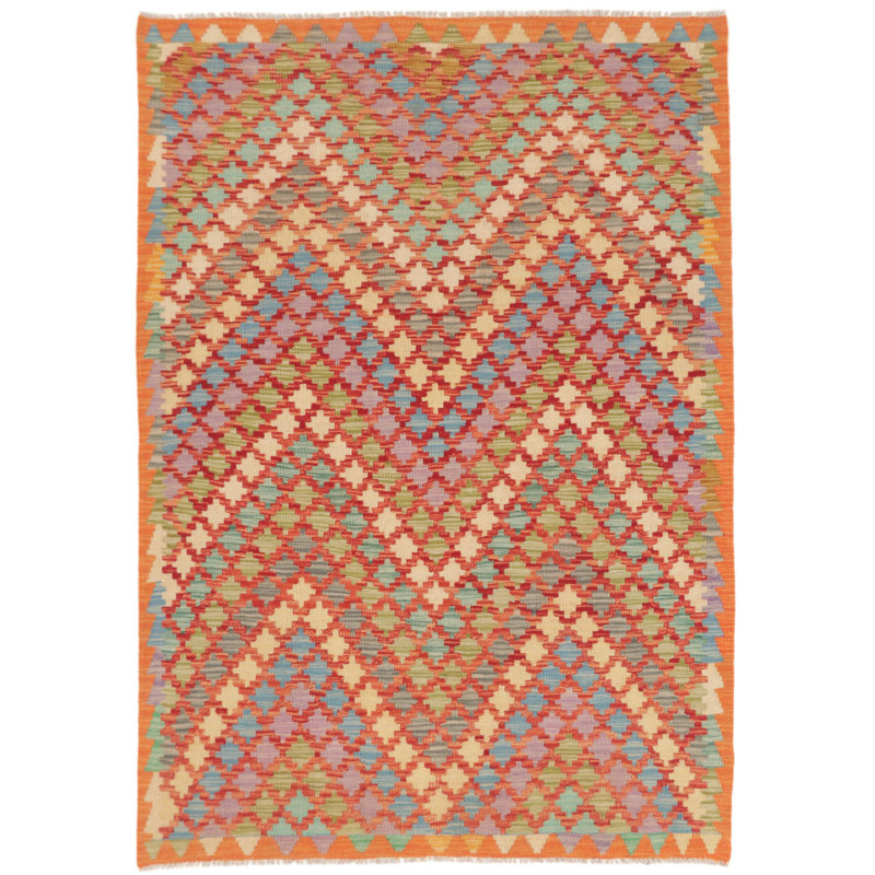 Geometric Wool Hand Woven 128cm X 182cm Area Rug