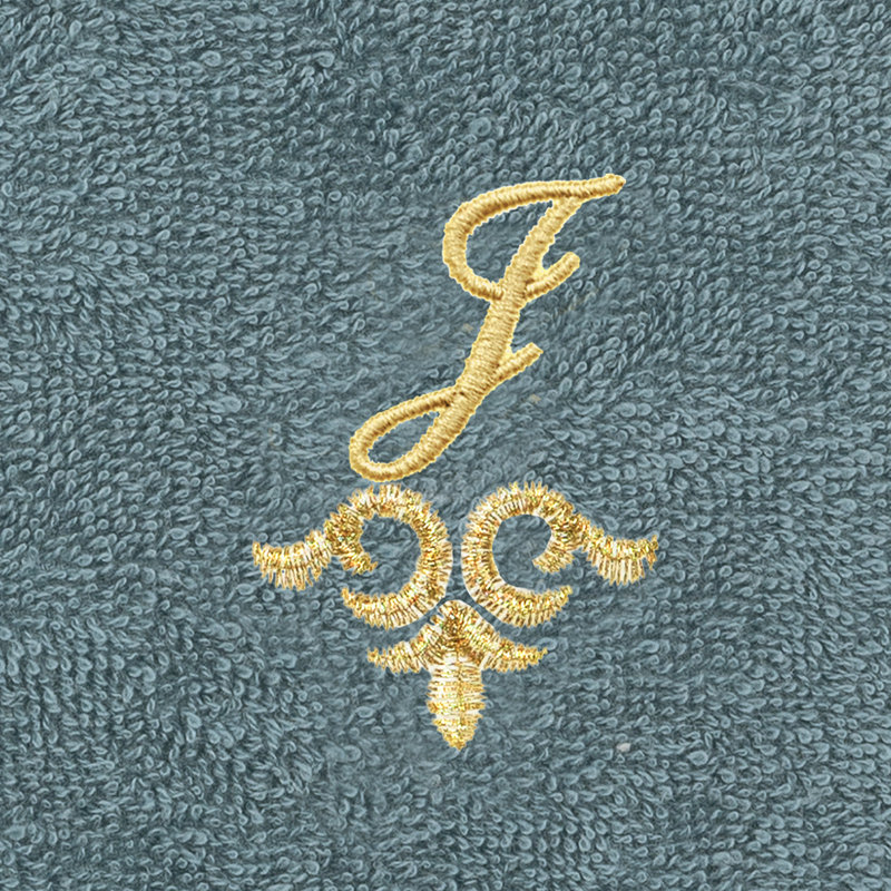 Ensemble de serviettes 100% lin Linica, J, Paquet de 2 débarbouillettes, Sarcelle