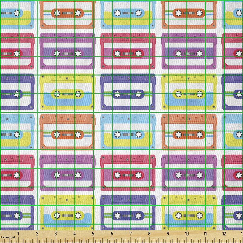 Cornesia Colourful Cassette Tapes Multi-Purpose Fabric