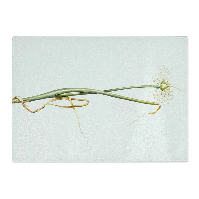 Tempered Glass Wild Onion Flowers by Pierre-Joseph Redoute Chopping Board, 39 cm x 28.5 cm