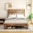 Drayden Platform Bed with Headboard, Footboard and Wood Frame-736348343