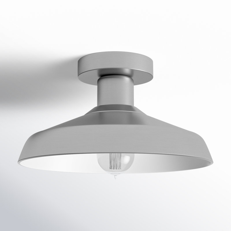 Plafonnier semi-encastré d'extérieur Vanielle, Aluminium brossé antique