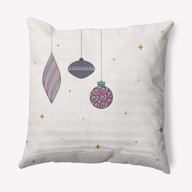 Holiday Cheer No Decorative Addition Reversible Throw Pillow, 26" x 26", Steel