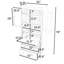 Armoire de rangement pour garde-manger avec tiroirs, tablettes, ports USB et portes-609746277