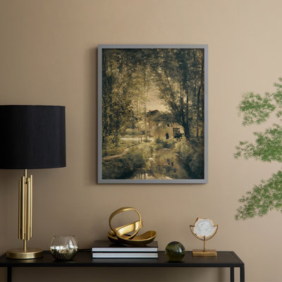 «Vintage Landscape CI», reproduction encadrée - bois massif
