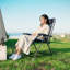 Folding Zero Gravity Sun Lounger with Cushioned Seat and Adjustable Headrest （set of 2)  -121354593